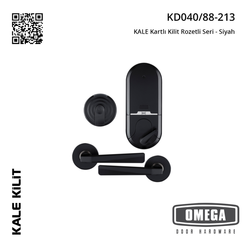 KALE Kartlı Kilit Rozetli Seri - Siyah
