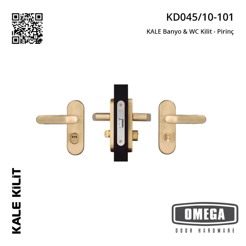 KALE KD045/10-101 Banyo & WC Kilit - Pirinç