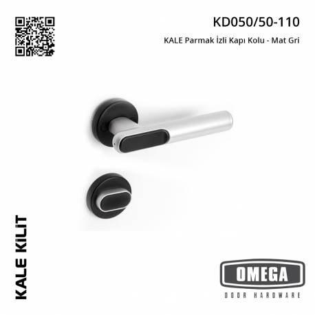 KALE Parmak İzli Kapı Kolu - Mat Gri