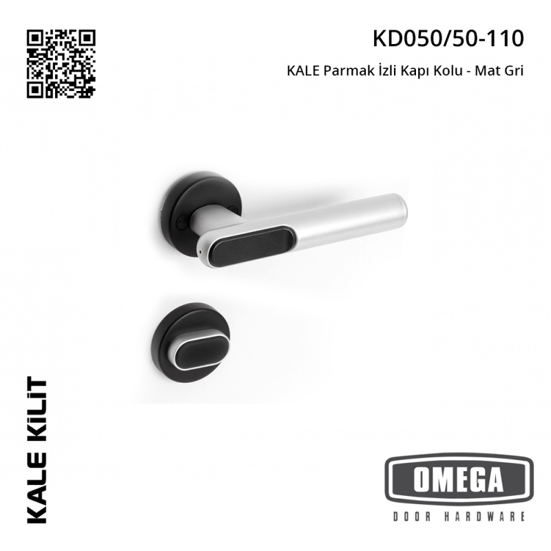 KALE Parmak İzli Kapı Kolu - Mat Gri