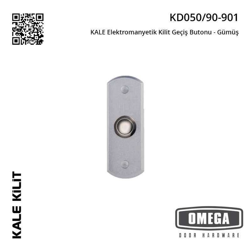 KALE Elektromanyetik Kilit Geçiş Butonu - Gümüş
