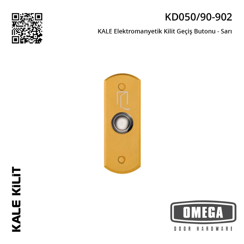 KALE Elektromanyetik Kilit Geçiş Butonu - Sarı